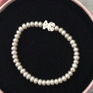 Tous Silver pearl bracelet.